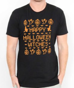 Happy Halloween Witches Mens Womens Adult T-shirts