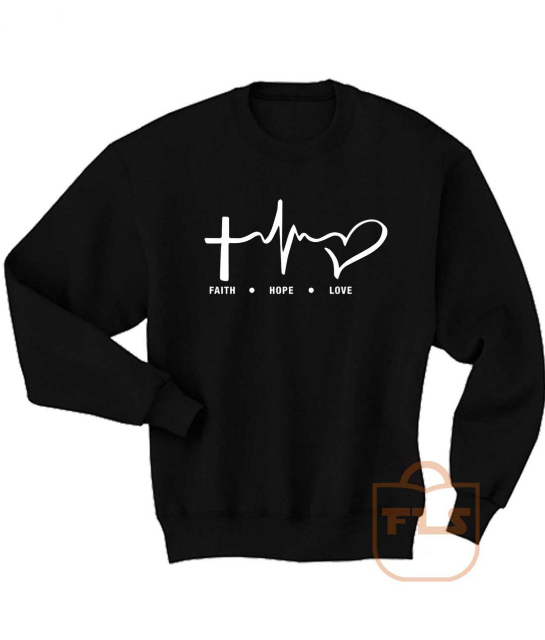 Faith Hope Love Sweatshirt - Ferolos.com - Cheap Crewneck