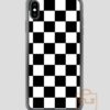 Checkered Black and White Pattern iPhone Case