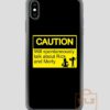 Rick-and-Morty-Caution-Sign-iPhone-Case