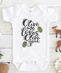 Olive Me Love Olive You Baby Onesie