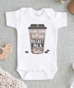 Organic Grande Full Fat Breast Milk Latte Baby Onesie