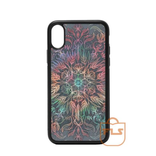 Mandala Winter Sunset Charcoal iPhone Case