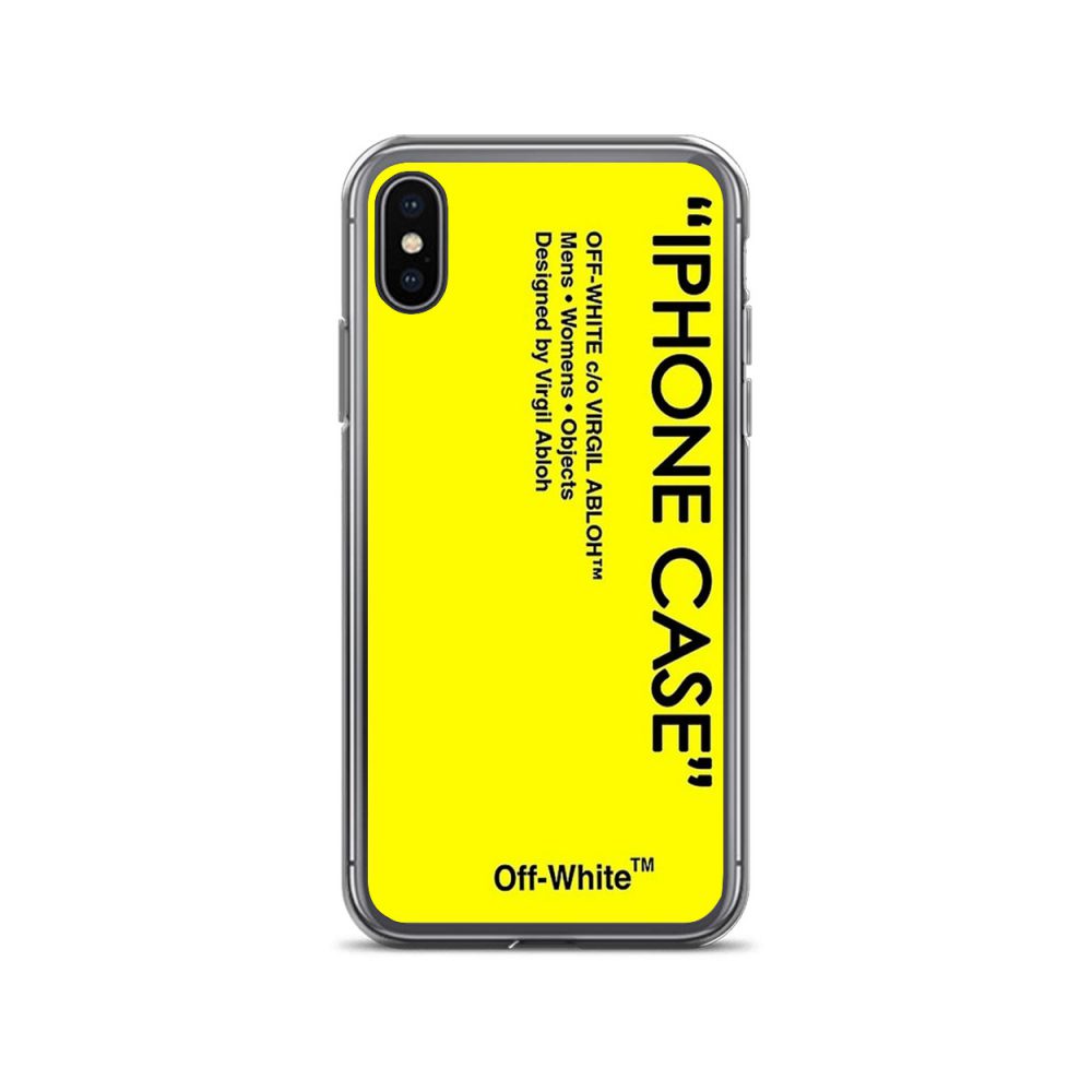 Yellow Abloh Off White iPhone Case for XS/XS Max,XR,X,8/8 Plus,7/7Plus,6/6S