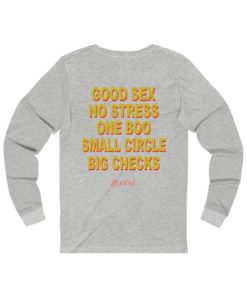 Good Sex No Stress One Boo Small Circle Big Checks Long Sleeve