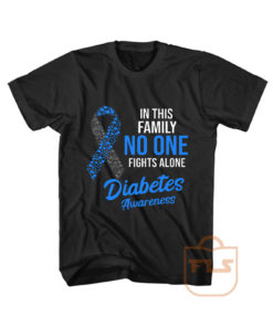 In This Family No One Fights Alone Cheap Graphic Tees