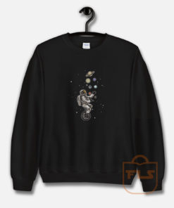 Astronaut Juggles Planets On A Unicycle Sweatshirt