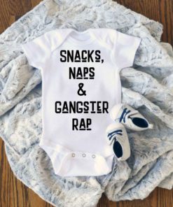 Nap and Gangster Rap Music 90s Funny Hip Hop Baby Onesie
