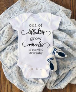 Out of Difficulties Grow Miracles Baby Onesie