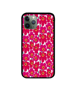 Red Flower Print iPhone Case