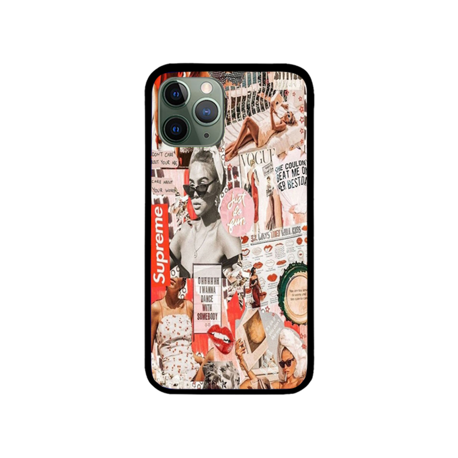 Red Retro Magazine Collage iPhone Case 11,X,XS,XR,8,7,6 and More