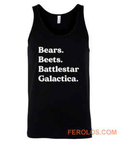 Bears Beets Battlestar Galactica The Office Tank Top