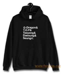 Big Bang Names K Pop Hoodie