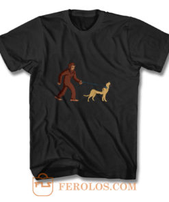 Bigfoot Walking German Shepherd T Shirt