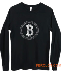 Bitcoin Blockchain Cryptocurrency Electronic Cash Mining Digital Gold Log In Long Sleeve