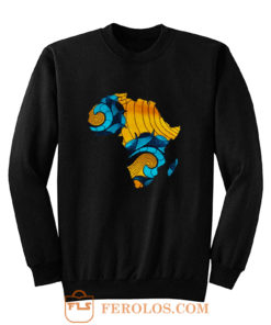 Black Pride Melanin Map Of Africa Sweatshirt