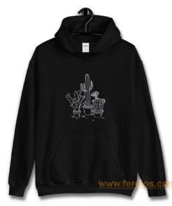 Cactus Drawing Grunge Hoodie