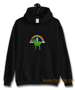 Corgi Riding T Rex Dinosaur Hoodie