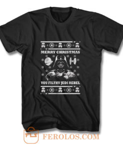 Darth Vader Merry Christmas You Filthy Jedi Rebel T Shirt