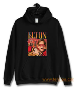 Elton John Homage Vintage Music Hoodie