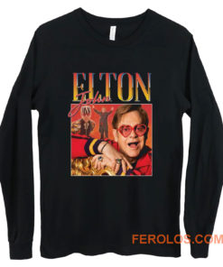 Elton John Homage Vintage Music Long Sleeve