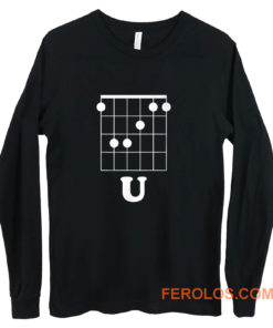 Funny Hidden Message Guitar Long Sleeve