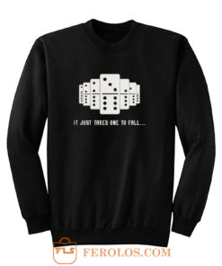 It Just Takes One To Fall Tiles Puzzler Game Sweatshirt