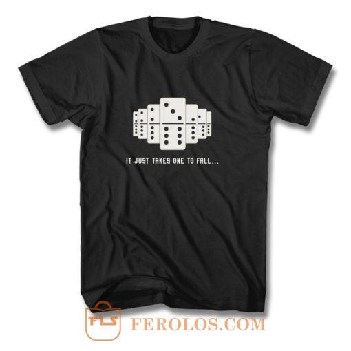 It Just Takes One To Fall Tiles Puzzler Game T Shirt