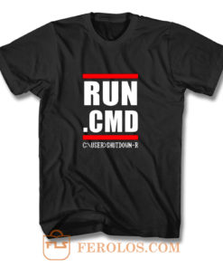 RUN CMD Computer Programmer T Shirt