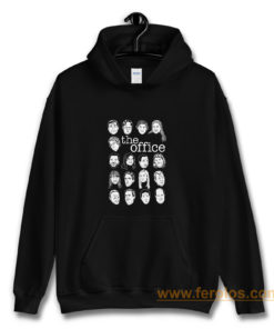 The US Office Character Faces Hoodie