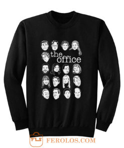 The US Office Character Faces Sweatshirt