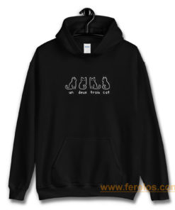 Un deux trois Funny Cat Hoodie