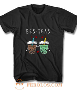 Bes Teas Best Friends Bubble Tea T Shirt