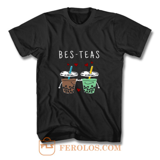 Bes Teas Best Friends Bubble Tea T Shirt | FEROLOS.COM