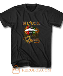 Black Queen Lips T Shirt