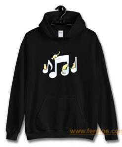 Cats Playing On Musical Notes Hoodie