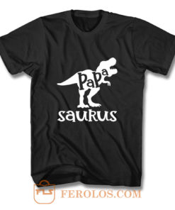 Dads Papasaurus Dinosaur Birthday T Shirt