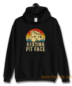 Dog Pitbull Resting Pit Face Vintage Hoodie