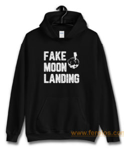 Fake News Landing Mission Conspiracy Theory Hoodie