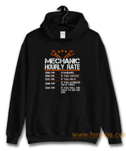 Funny Mechanic Hourly Rate Hoodie