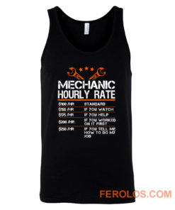 Funny Mechanic Hourly Rate Tank Top