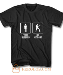 Funny Wife Guitarist Musician Band Shirt Rock Band T Shirt