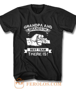 Grandpa and Grandson New Grandfather T Shirt