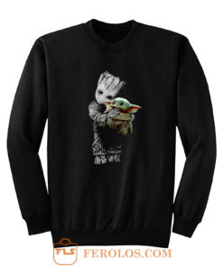 Groot Mashup Baby Yoda The Mandalorian The Child Sweatshirt