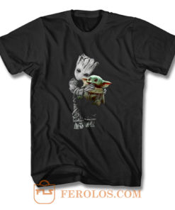 Groot Mashup Baby Yoda The Mandalorian The Child T Shirt