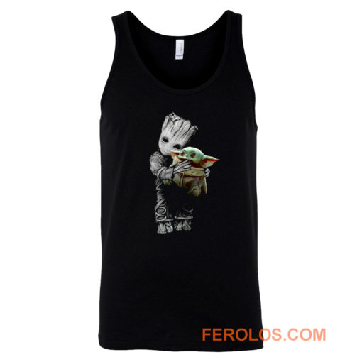 Groot Mashup Baby Yoda The Mandalorian The Child Tank Top