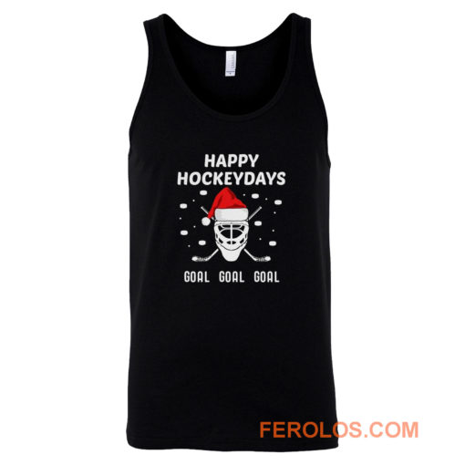 Happy Hockeydays Christmas Hockey Tank Top