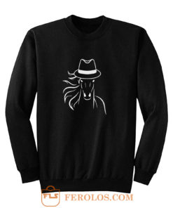 Horse With Fedora Hat Sweatshirt