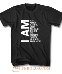 I Am Black Woman Black History Month T Shirt