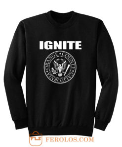 IGNITE PRESIDENT BLACK HARDCORE ORANGE COUNTY CALIFORNIA Sweatshirt